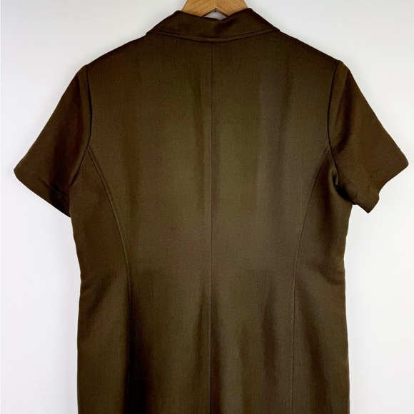 Robbie Bee Vintage Olive Green Shirt Dress - Picture 6 of 8